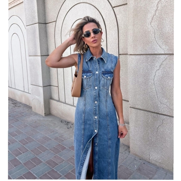 Zara Trf denim dress - Picture 6 of 10